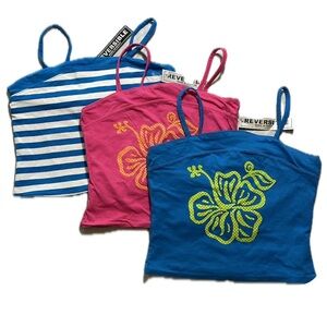 Joe Boxer lot “3” reversible tube top‎ crop top half shirts 10/12 NWT